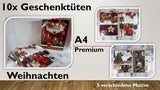 Geschenktüten A4; Weihnachten Premium (10 Stück)
