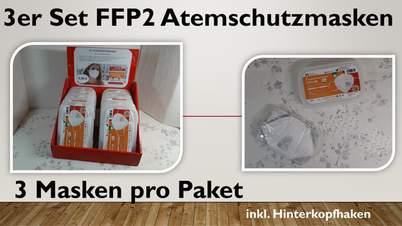 FFP2 Schutzmasken im Set a 3 Stück